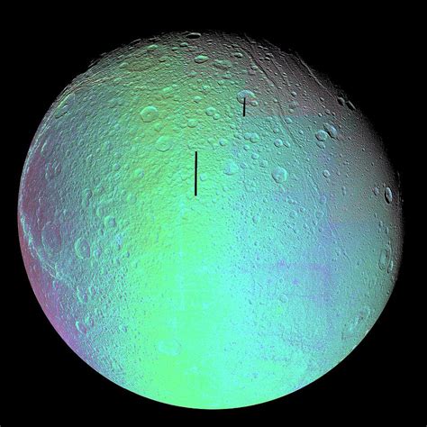 Saturns Moon Dione Photograph By Nasajplspace Science Institute