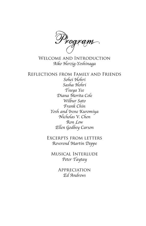 The creation of a funeral program, however, can be made easier. Pin by Lia Byars on Celebration of Life | Memorial service ...