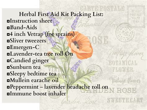 Herbal First Aid Kit Packing List And Use Instructions Joybilee Farm
