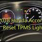 2018 Honda Accord Reset Tire Pressure