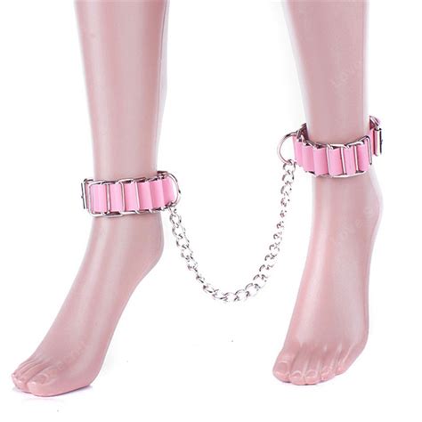 Buy Pu Leather Foot Cuffs Ankle Cuffs Adult Game Slave
