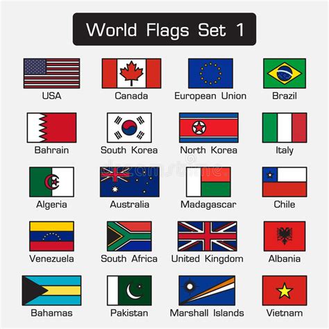 World Flags North America Stock Illustrations 1805 World Flags North