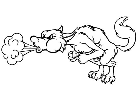 Big Bad Wolf Coloring Page Download Print Or Color Online For Free