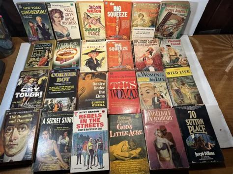 Vintage 1960s 1970s Erotica Sleaze Smut Pulp Fiction Paperback Books Lot Of 24 24 50 Picclick