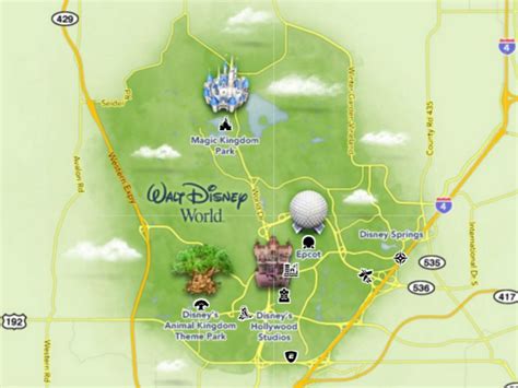 Walt Disney World Maps Color 2018