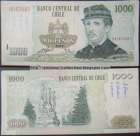 Banknote Of Chile 1975 2009 Peso Issue 1000 Pesos Emaniuz