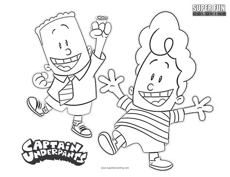 Besides you can print out these printable captain underpants coloring pages, the online coloring also is provided. Harold and George coloring page - Super Fun Coloring
