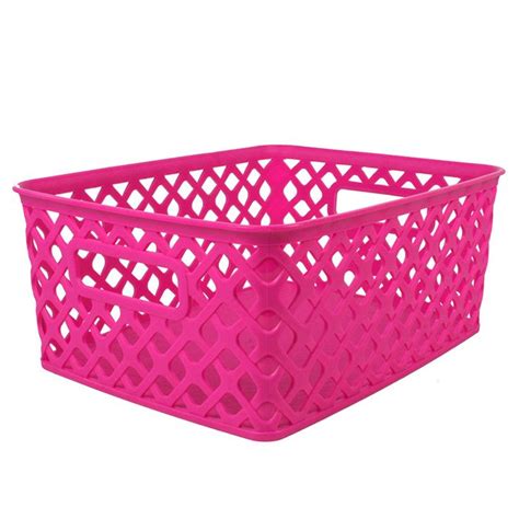 Small Hot Pink Woven Basket Small Woven Baskets Hot Pink Decor Hot Pink