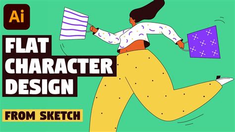 Flat Character Design Illustrator Tutorial For Beginners Youtube