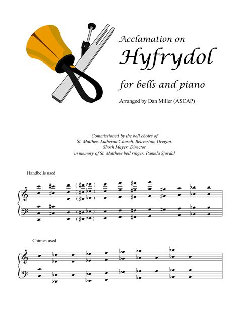 Handbell Sheet Music Download Pdf Acclamation On Hyfrydol Arr By