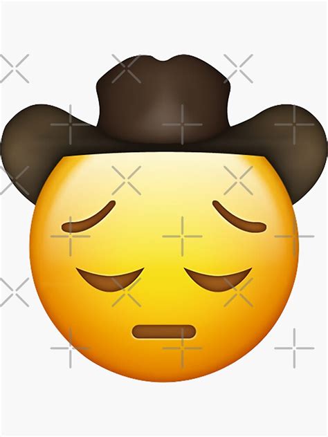 Sad Cowboy Yeehaw Meme Sticker By Fandemonium Redbubble