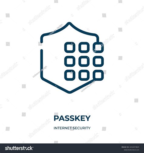 Passkey Icon Linear Vector Illustration Internet Stock Vector Royalty