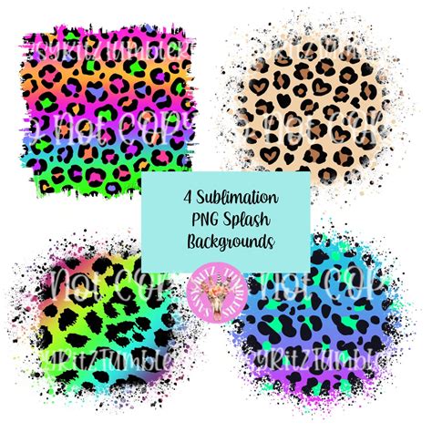 Leopard Sublimation Backgrounds Bundle Backsplash Png Etsy