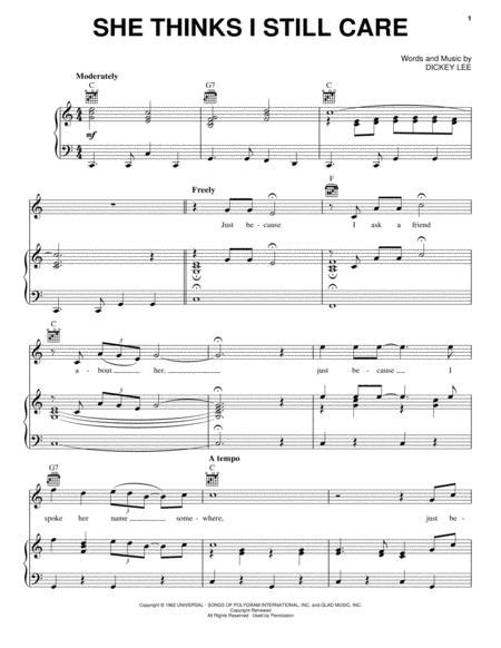 She Thinks I Still Care By George Jones Digital Sheet Music For Pianovocalguitar Download