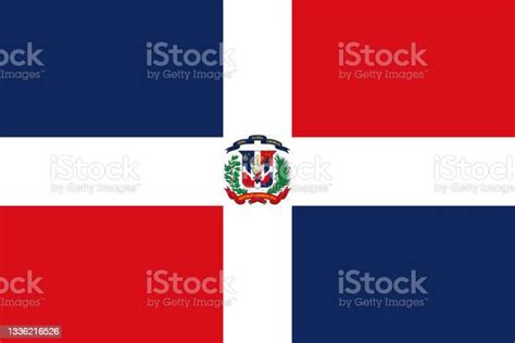 bendera karibia republik dominika ilustrasi stok unduh gambar sekarang bendera republik