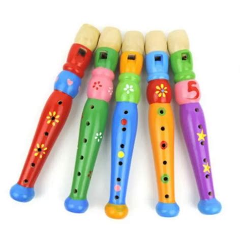Colorful Wooden Clarinet 1pcs Baby Child Musical Instrument Rattle
