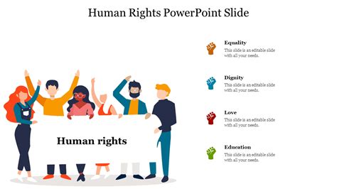 Stunning Human Rights Powerpoint Slide Template Designs