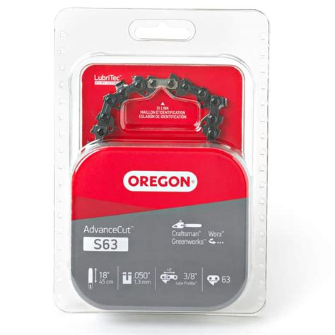 Oregon S63 Chainsaw Chain For 18 In Bar Fits Craftsman Worx And