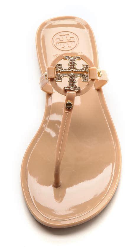 Tory Burch Mini Miller Flat Thong Sandals Blush In Pink Lyst