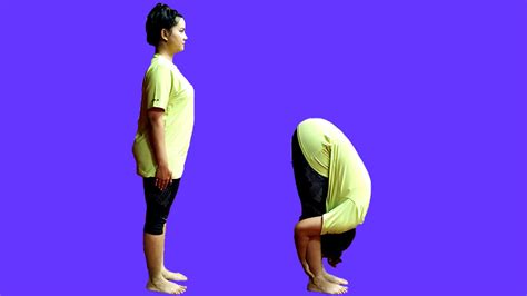 Uttanasana Standing Forward Bend Pose Yoga Steps Benefits