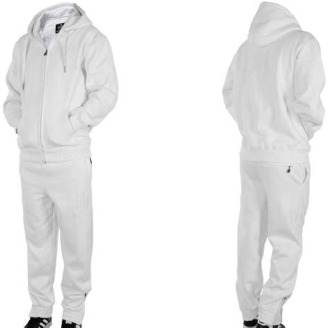 White Sweat Suit Sweatsuit Chef Jackets Suits