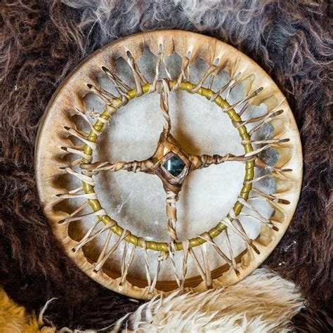 Shamanic Drum 12 Red Deer With Labradorite By Anglezarkedrums Native