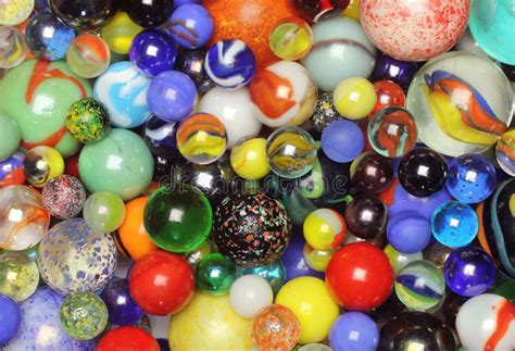 Marbles Collection Many Different Types Of Colorful Marbles Royalty