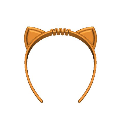 Wearable Cat Ears Hair Band Rigid And Flexible Options 3d Models