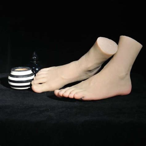 Promo 1 Pair Male Fake Foot Feet Model Mannequin Display Shoes Massage Training Diskon 33 Di