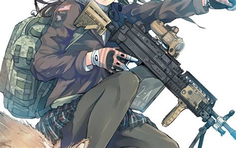 Anime Girl Shooting Gun ~ Anime Girl