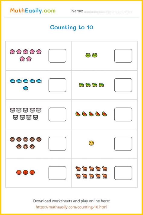Count And Write 1 10 Worksheet Worksheets For Kindergarten Images And