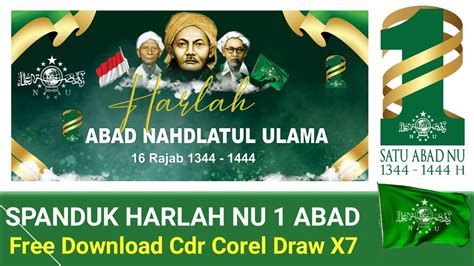 Spanduk Harlah Nu 1 Abad 2023 Free Download Cdr Corel X7 Youtube