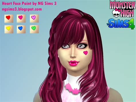 The Sims Resource Heart Face Paint