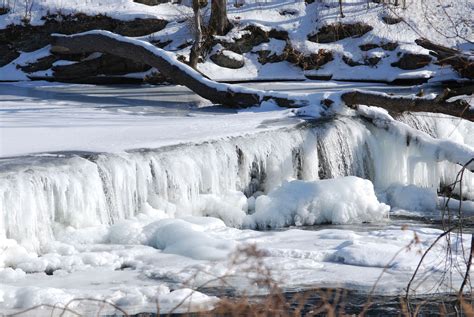 Frozen Waterfall On The Wappinger Creek Dutchess County