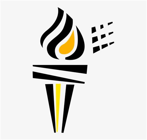 Vector Illustration Of Torch Flame Symbol Of Olympic Olympic Torch