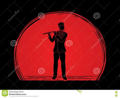 Flute Player Stock Vector Illustration Of People Harmony 77134165