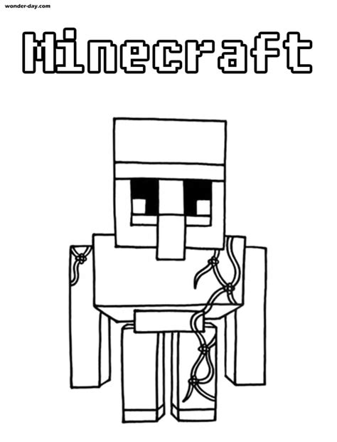 Minecraft Iron Golem Coloring Pages Sketch Coloring Page