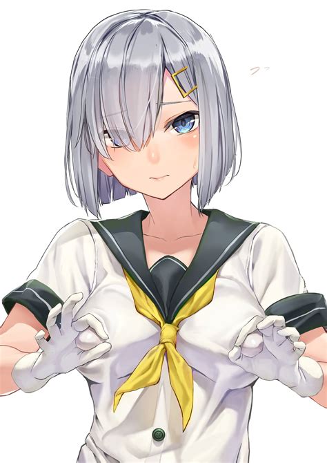 Female Anime Character In White Top Wallpaper Black Hair Short Hair