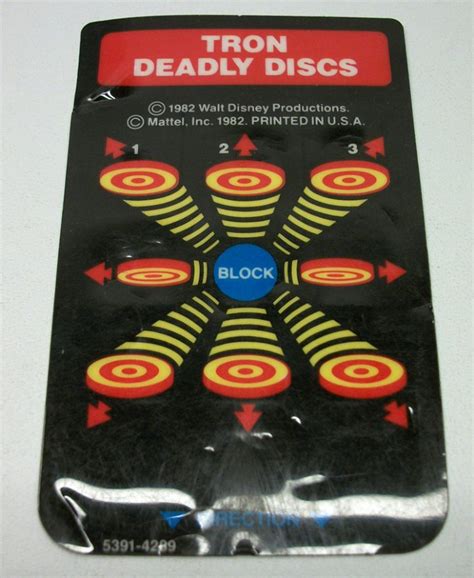 Tron Deadly Discs Controller Overlay For Intellivision