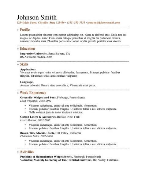 From creating an account to uploading your resume to downloading and printing, you'll never pay a dime. 36 best Simple Resume Template images on Pinterest | Sample resume, Simple cv template and ...
