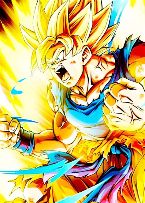 Goku Saiyan Poster By Fakun Displate Anime Dragon Ball Dragon