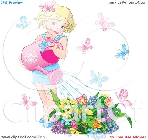 Royalty Free Rf Clipart Illustration Of A Little Blond Girl