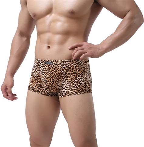 yufeida men s boxer briefs low rise sexy leopard print underwear man shorts unde ebay