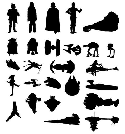Star Wars Silhouette .studio3 .dxf .png .svg