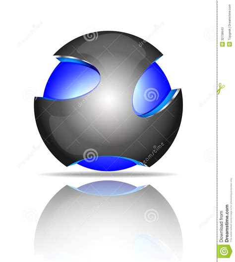 Abstract 3d Sphere Logos Stock Vector Illustration Of Graphic 32738643