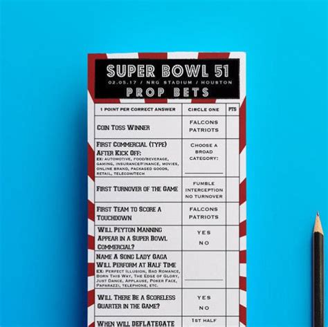 2020 Super Bowl 54 Prop Bet Pool Game Chiefs 49ers Colors Etsy In
