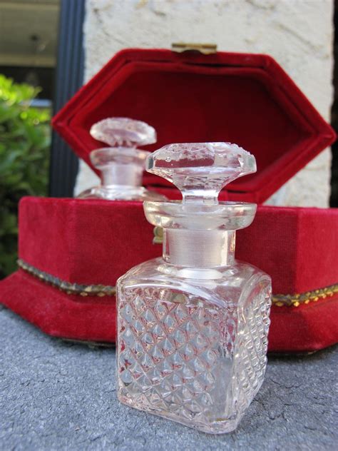 Antique Perfume Bottles With Carrier Molded Glass Great Condition From Timeinabottle On Ruby Lane