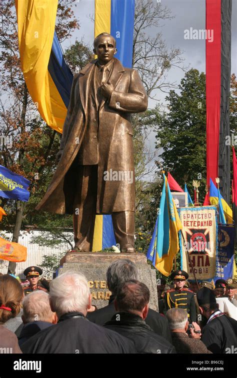 Unveiling A Monument To Stepan Bandera The Leader Of The Organization
