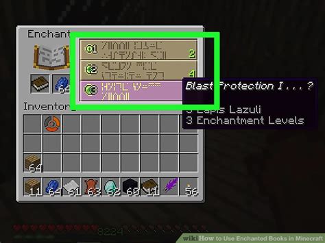 You place piece of armor/weapon/tool in the first box. How to Use Enchanted Books in Minecraft (with Pictures ...