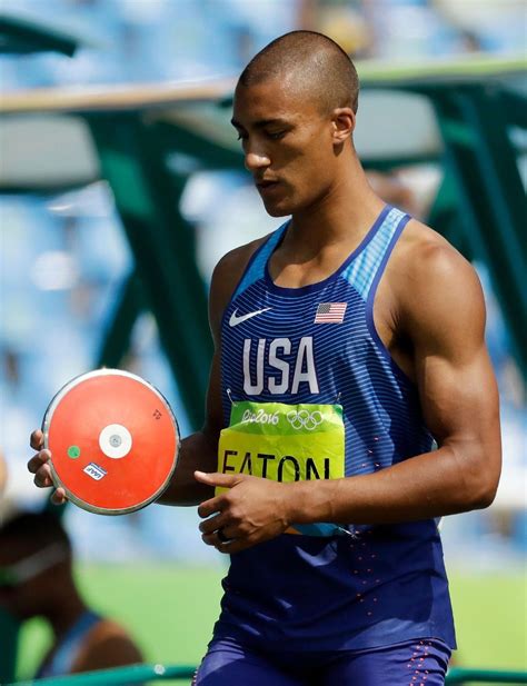 united states ashton eaton prepares for a decathlon discus throw during the athletics